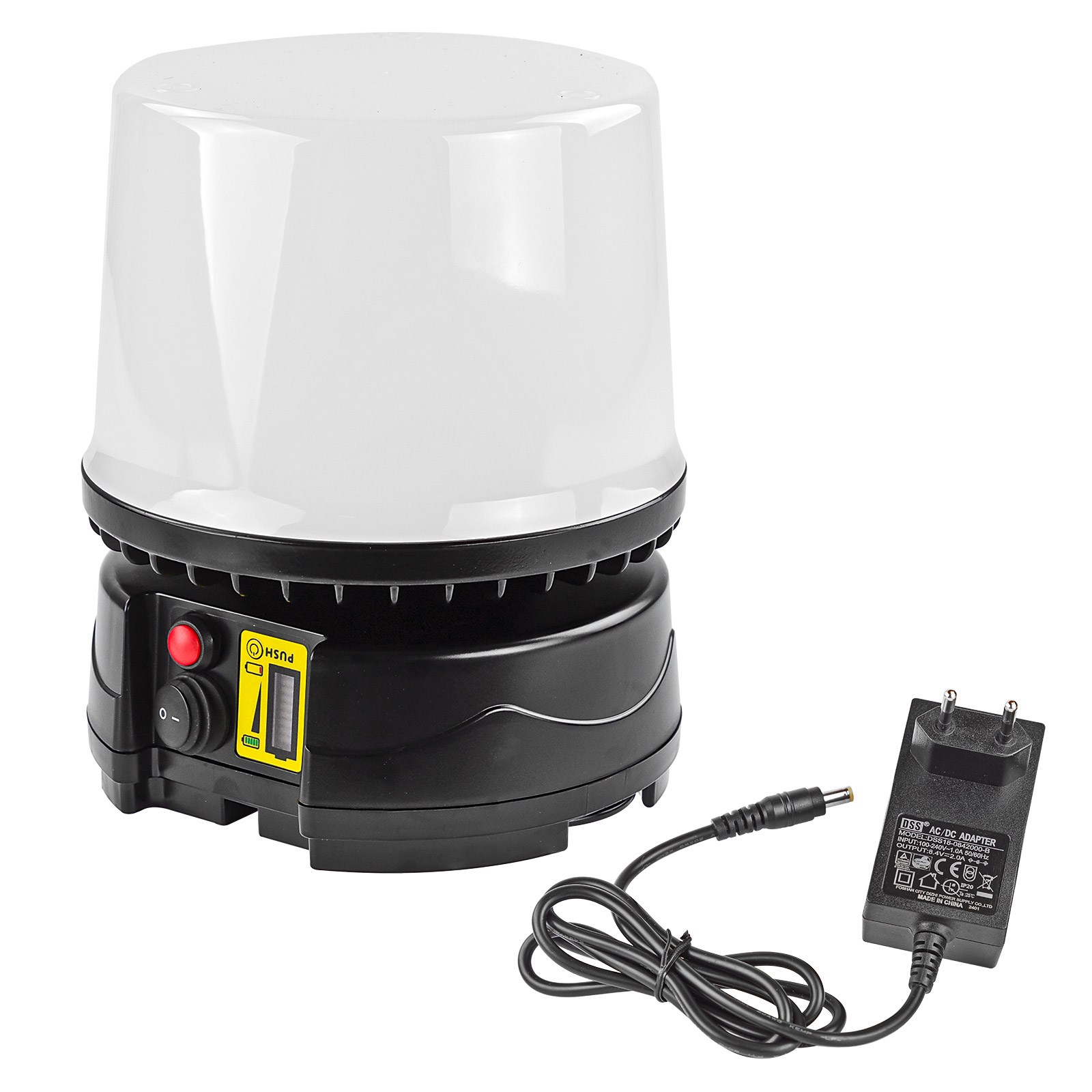 Akku LED Baustrahler DBS360A 20W - Arbeitsleuchte, Baustellenlampe, Werkstattstrahler - hell, kabellos, robust - Baustelle, Werkstatt, Garten