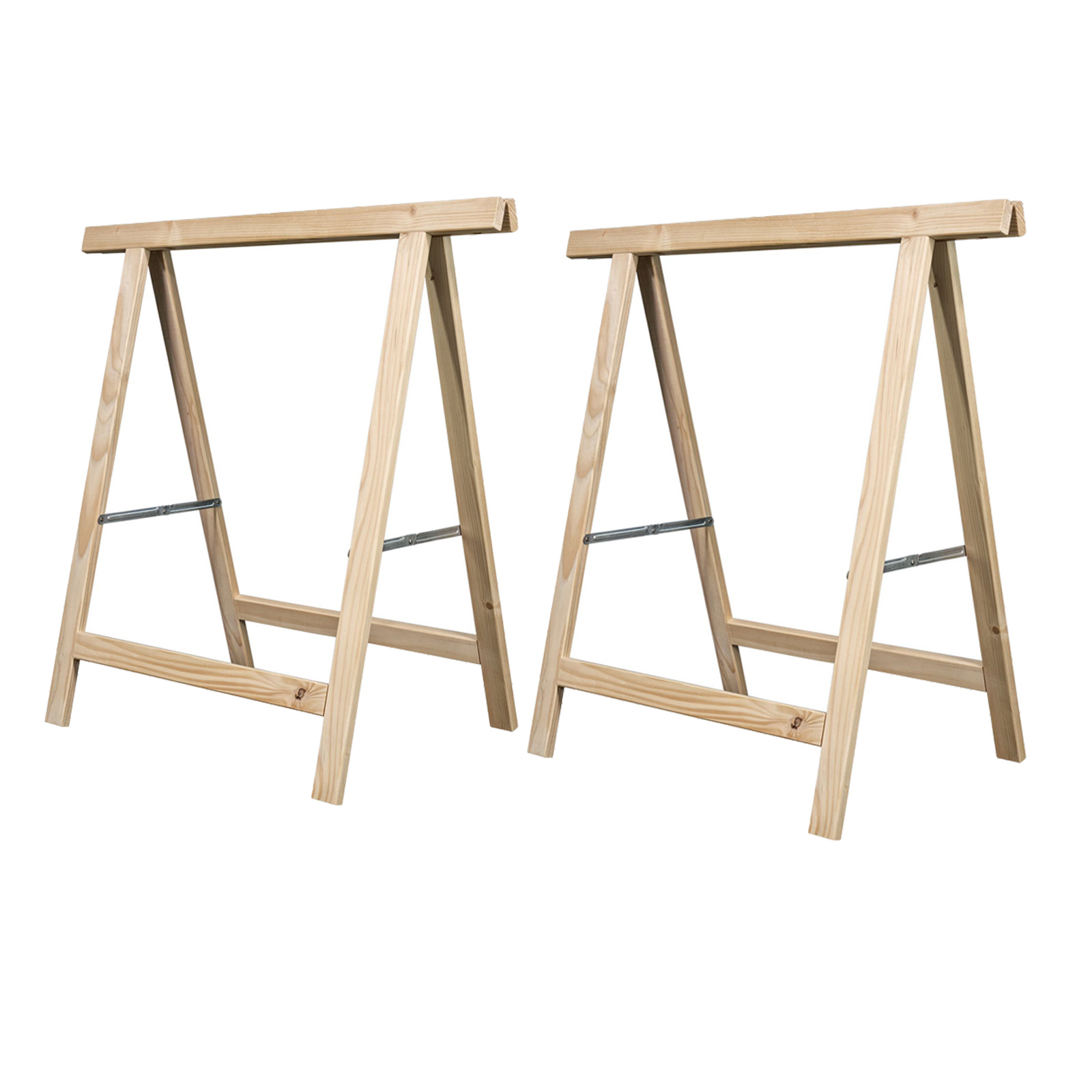 2x Holz Klappbock bis 80kg, Unterstellbock, Gerüstbock, Arbeitsbock, stabil, klappbar, langlebig, Werkstatt, Bau, Heimwerken