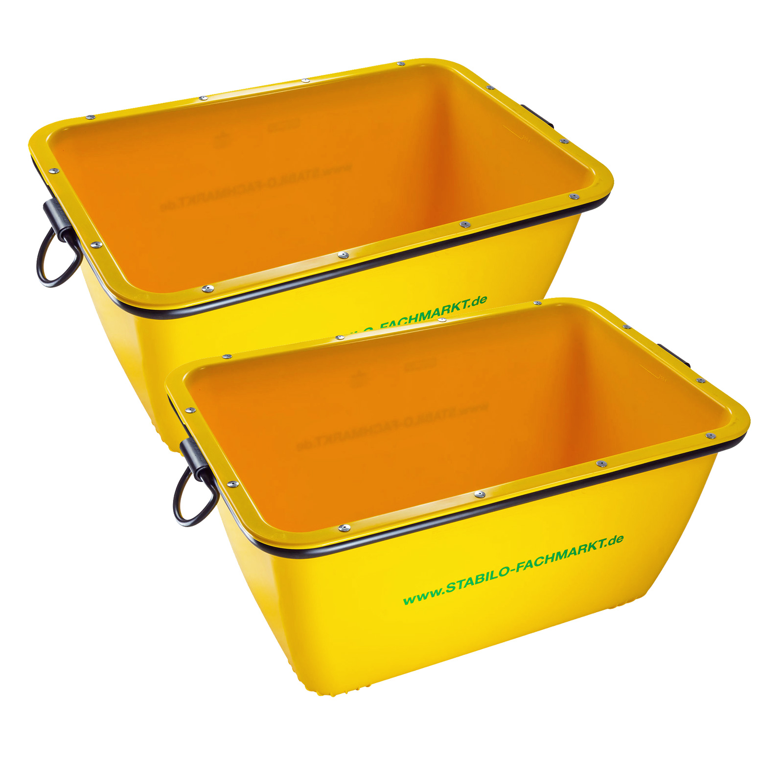 2x Mörtelkasten 110x67x49 cm, 200 Liter, Mörtelwanne, Mörtelkübel, Baukübel, Zementwanne, ideal für schwere Baustellenarbeiten und Transport von