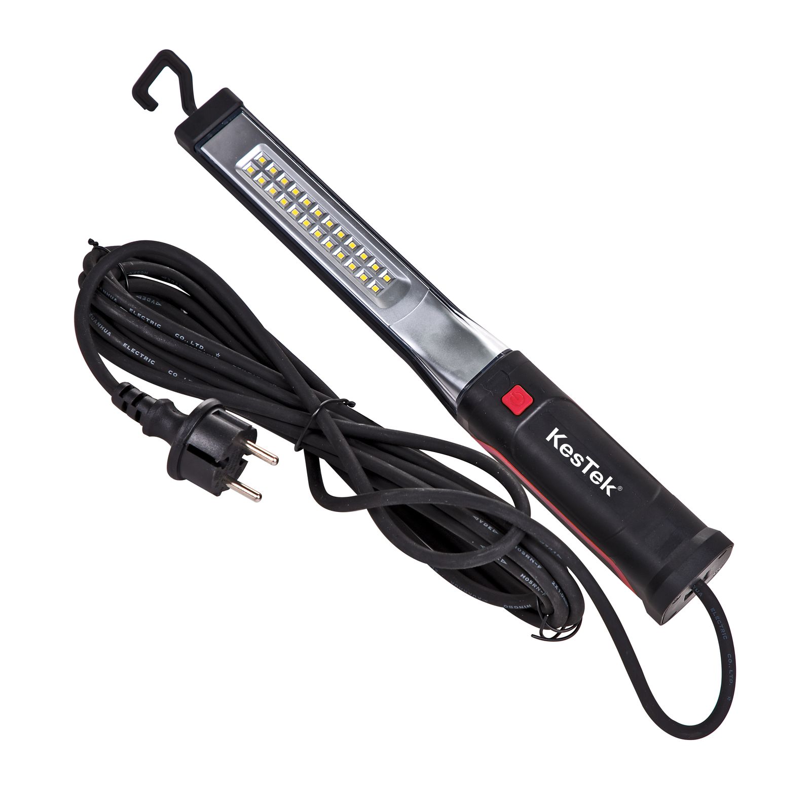 KesTek LED Stableuchte KTSL-1 Werkstattleuchte, Arbeitsleuchte, Baustrahler, 900lm, 230V, 5m Kabel, IP54 spritzwassergeschützt, ideal für Werkstatt