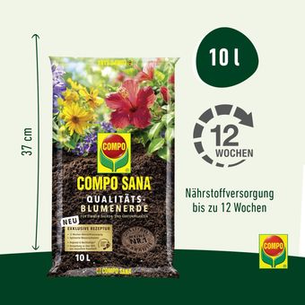 Compo SANA Qualitts-Blumenerde 10 l | STABILO ...mehr als nur Baumarkt!