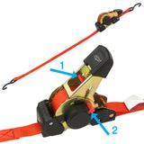 Schwerlast Spanngurte 2-tlg - Verstellbare Ratschengurte Zum Verbinden