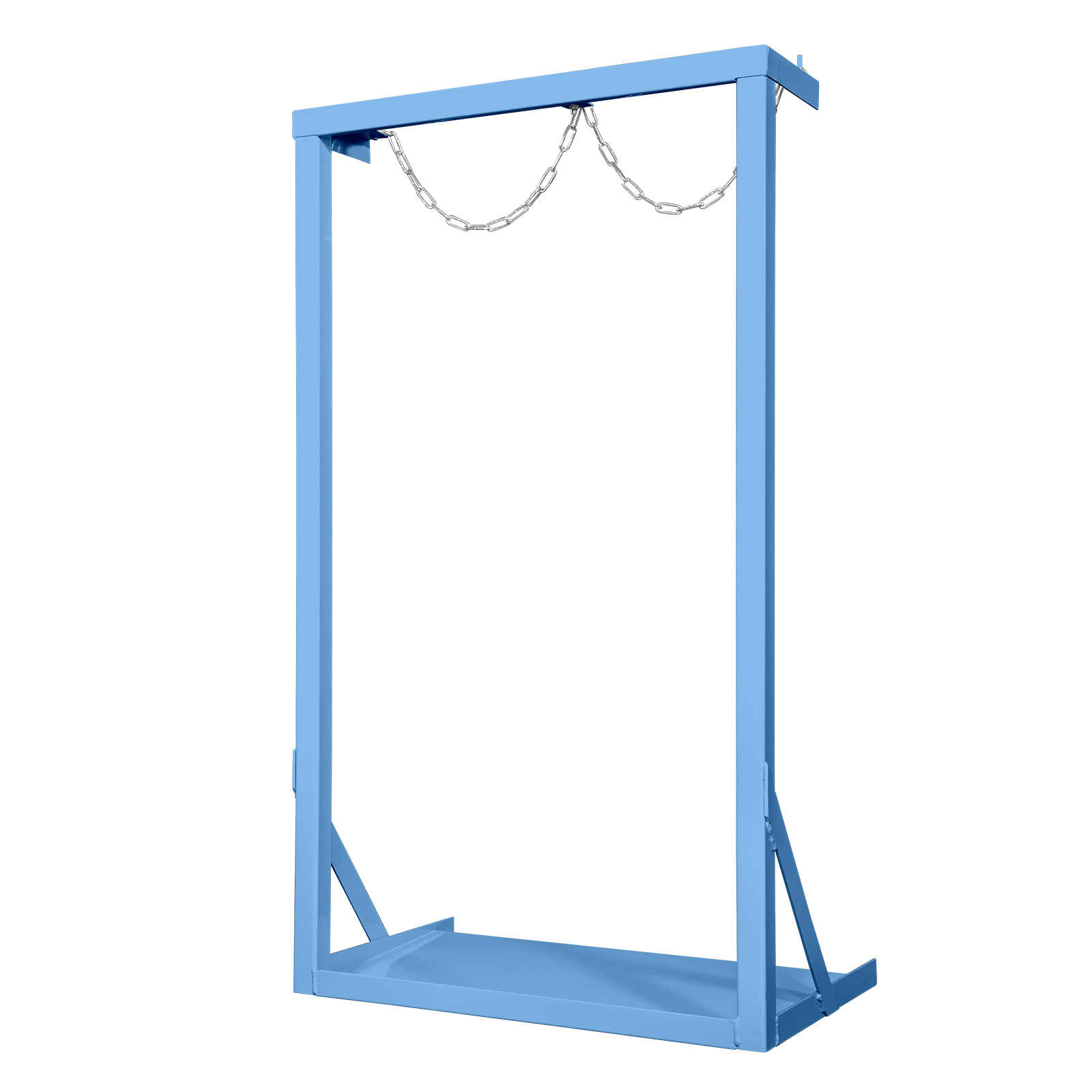 ADB Gasflaschenständer RAL5012 – Gasflaschenhalter, Flaschenständer, Halterung für 2x10 L Gasflaschen, stabil & sichtbar, mit Kette, ideal für