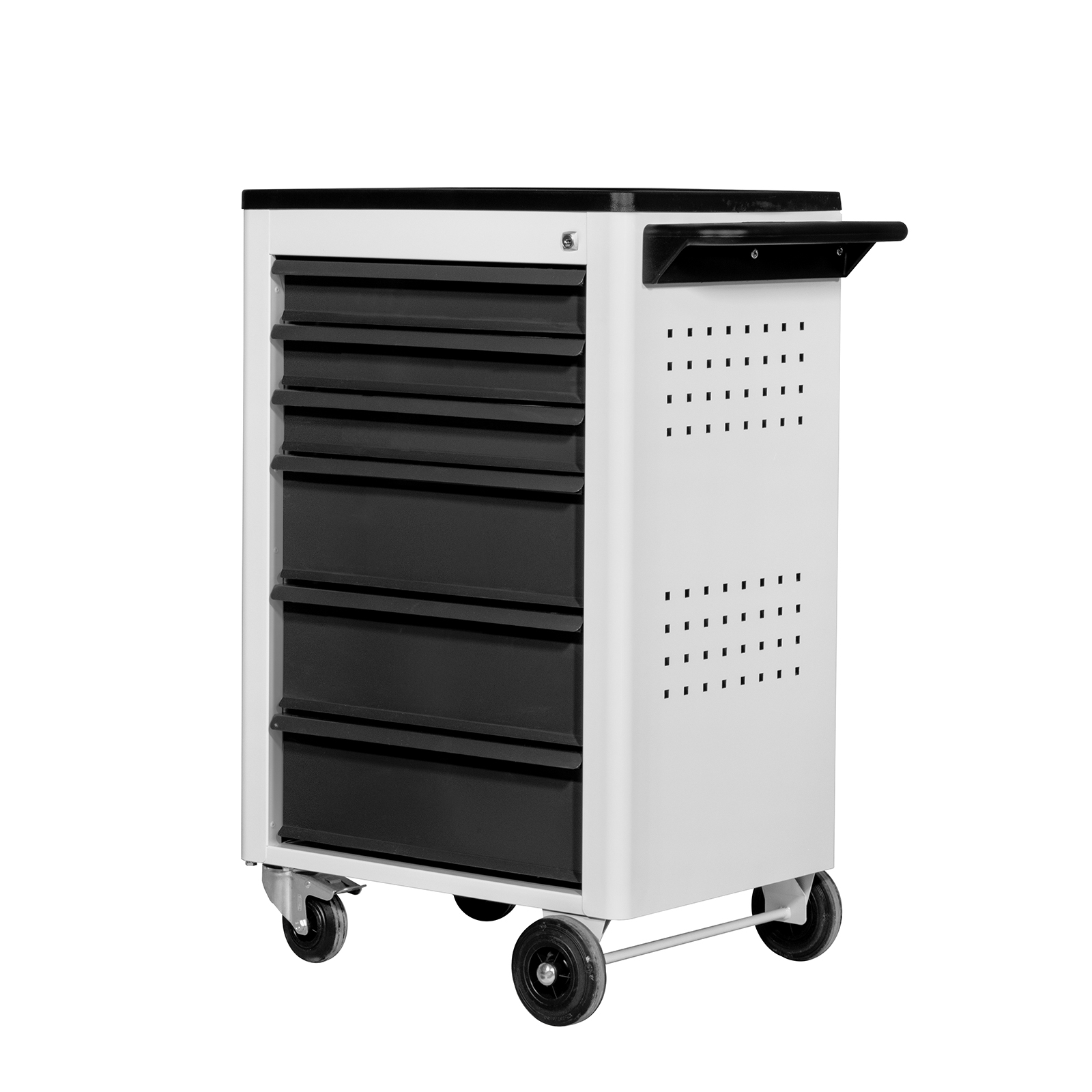 ADB Werkstattwagen BASIC, Werkzeugwagen, Rollschrank, leer, mobil & stabil, abschließbar, vollausziehbar für Werkstatt, Garage, Baustelle