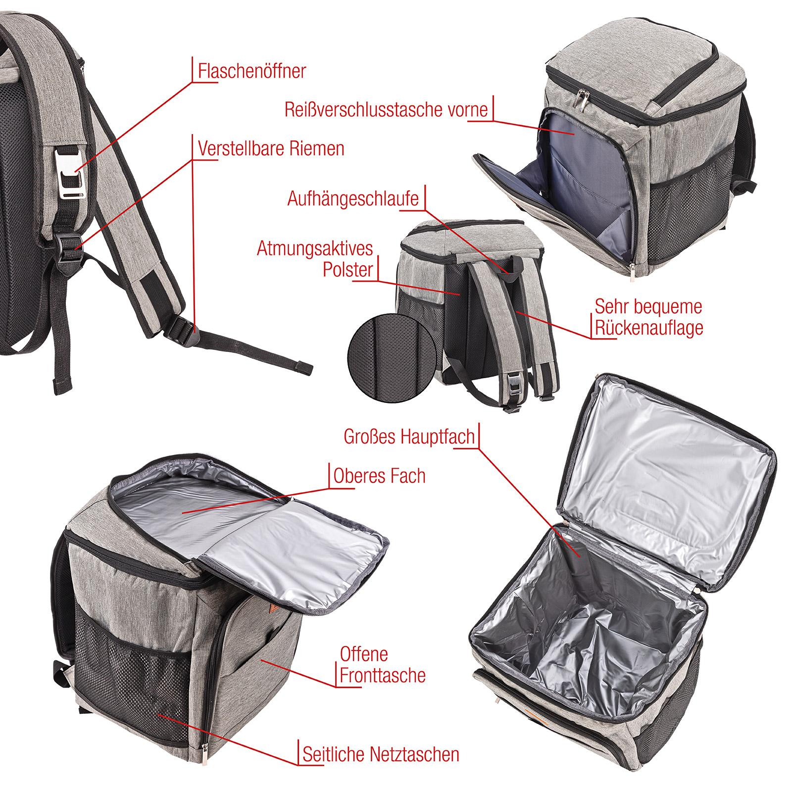 Tourit Kühlrucksack Übergroßer Isolierter Kühlrucksack, 45 L, Wasserdicht \u0026  Auslaufsicher Kühltasche 50l, image size:1600x1600