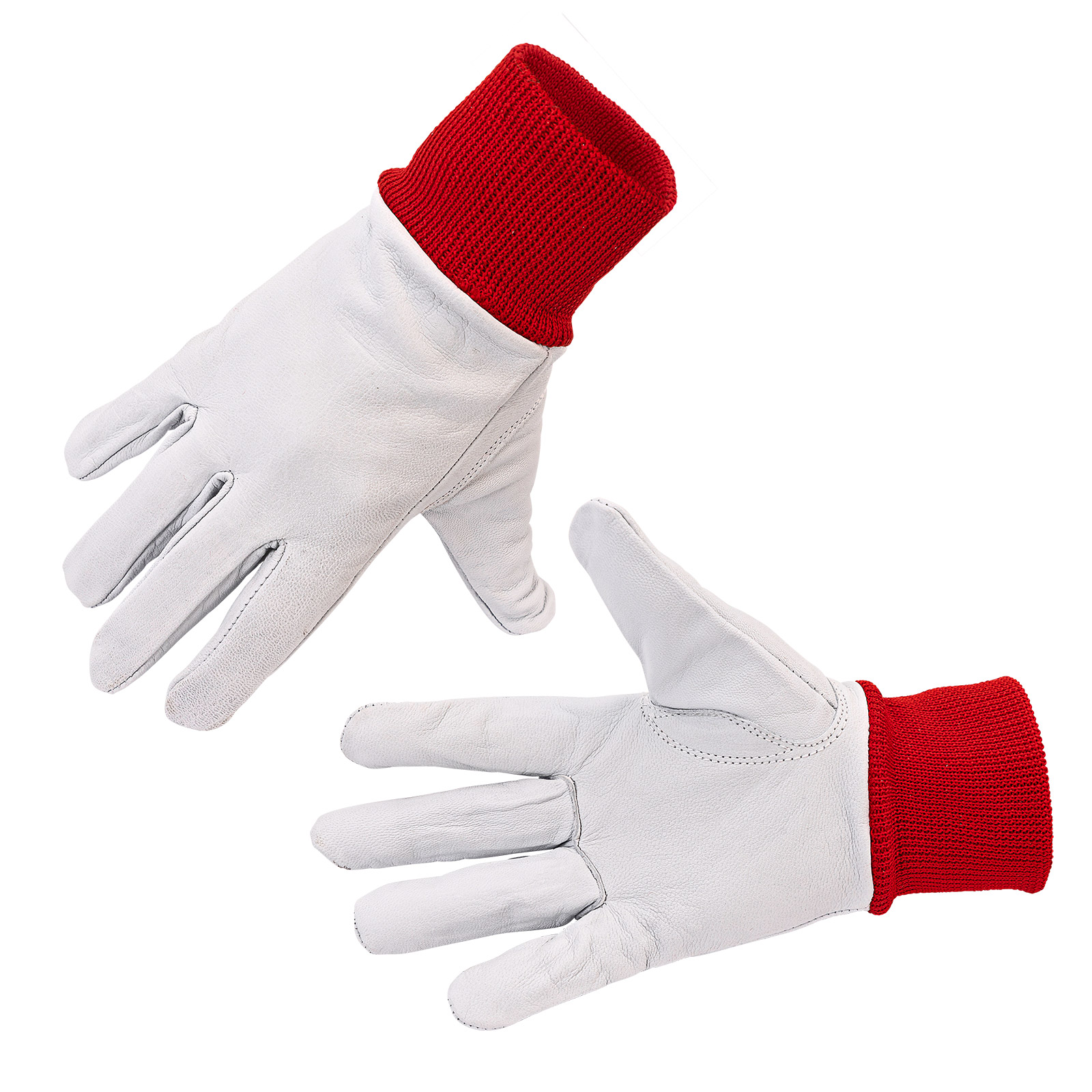 Arbeitshandschuhe Nappaleder Gr. 10, Lederhandschuhe, Handschuhe für Handwerk, Bau, Garten, Werkstatt, langlebig, elastischer Bund, hoher Komfort, Sc