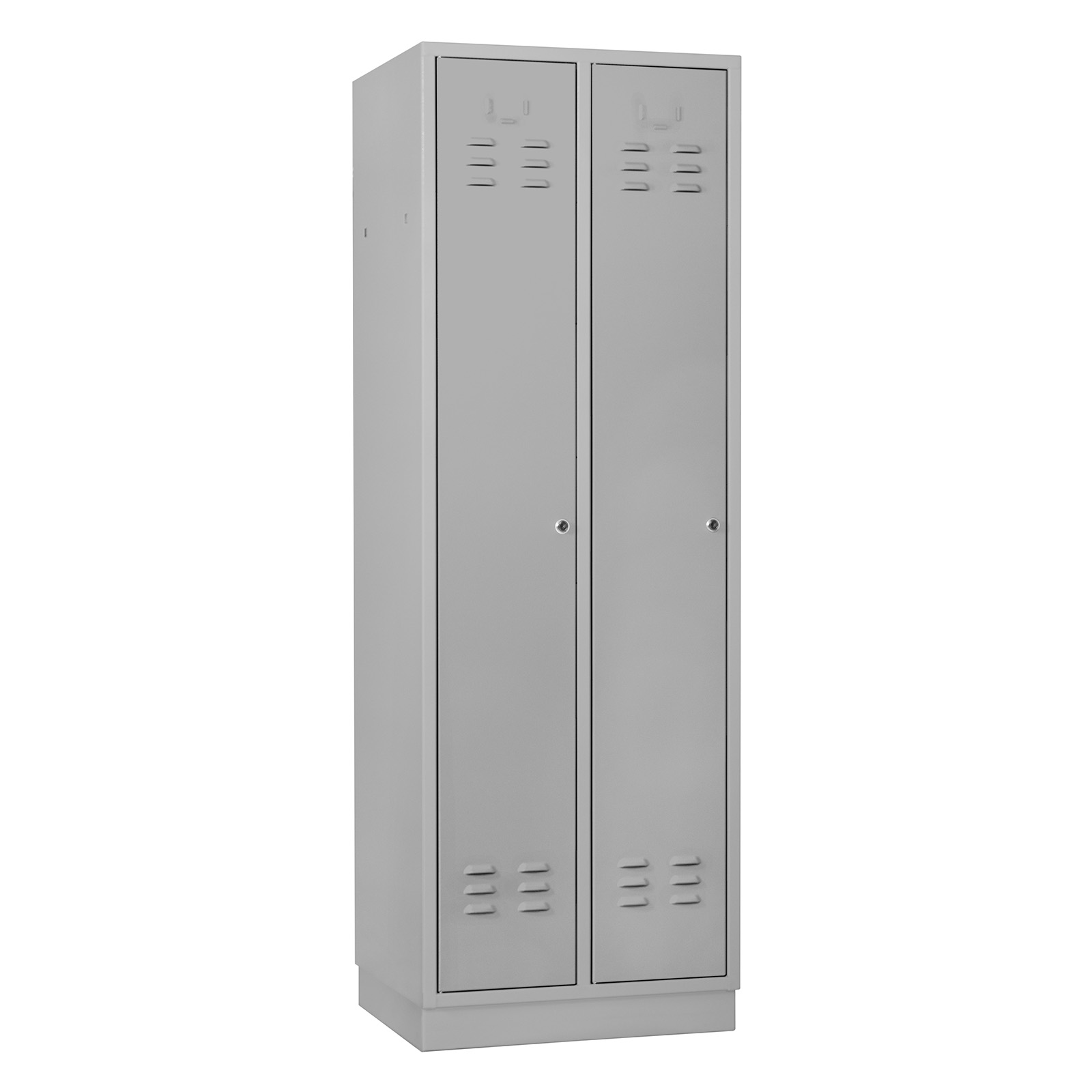 ADB Spind STORAX 1775x600x500mm 2-türig grau, Metallschrank, Garderobenschrank, robust & abschließbar, viel Stauraum, langlebig für Werkstatt, Bür