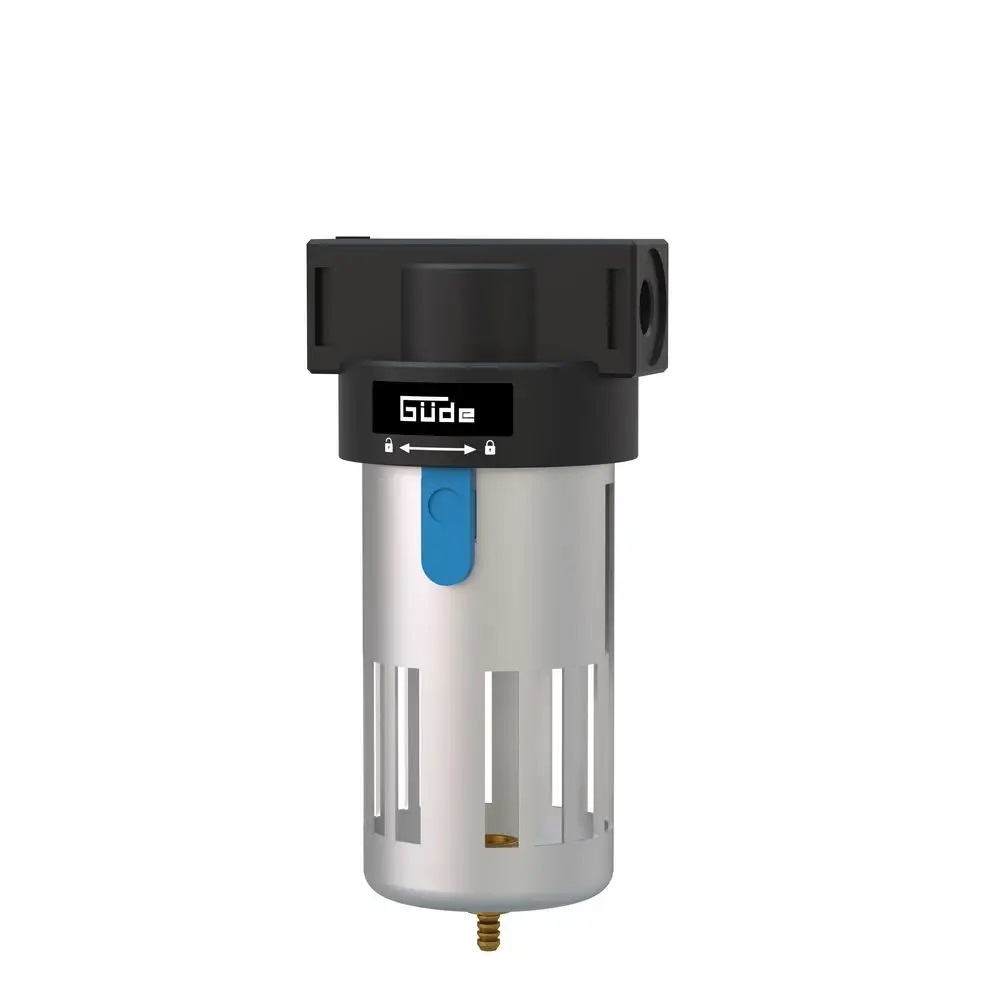 Güde Filter-Wasserabscheider 1/4, effiziente Druckluftreinigung, mit Ablassventil, für Kompressor & Druckluftsysteme