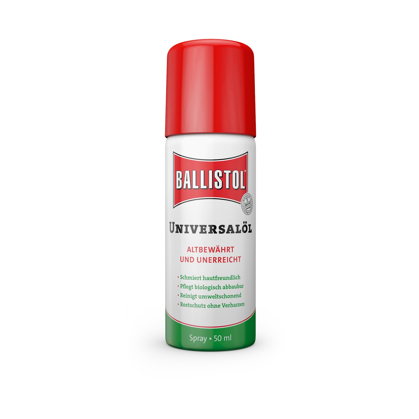 Ballistol Universalöl 50 ml Spray, Mehrzwecköl, Schmieröl, Maschinenöl, pflegend, schützend, vielseitig, Werkstatt, Haushalt, Outdoor