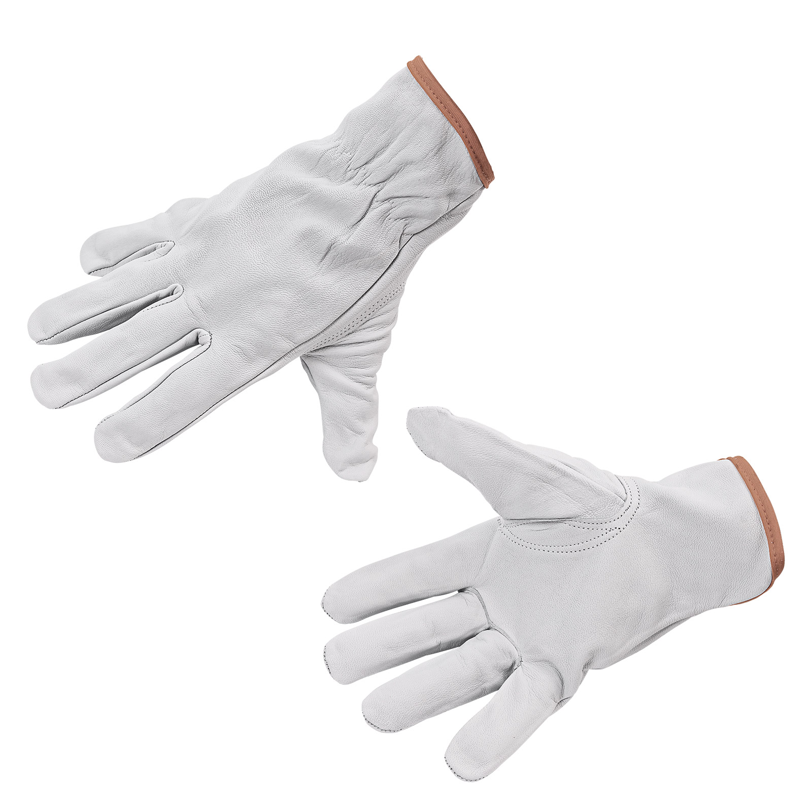 Arbeitshandschuhe Gr. 9, Nappaleder, robust & bequem, präzises Arbeiten, hoher Tragekomfort, für Werkstatt, Baustelle & Garten