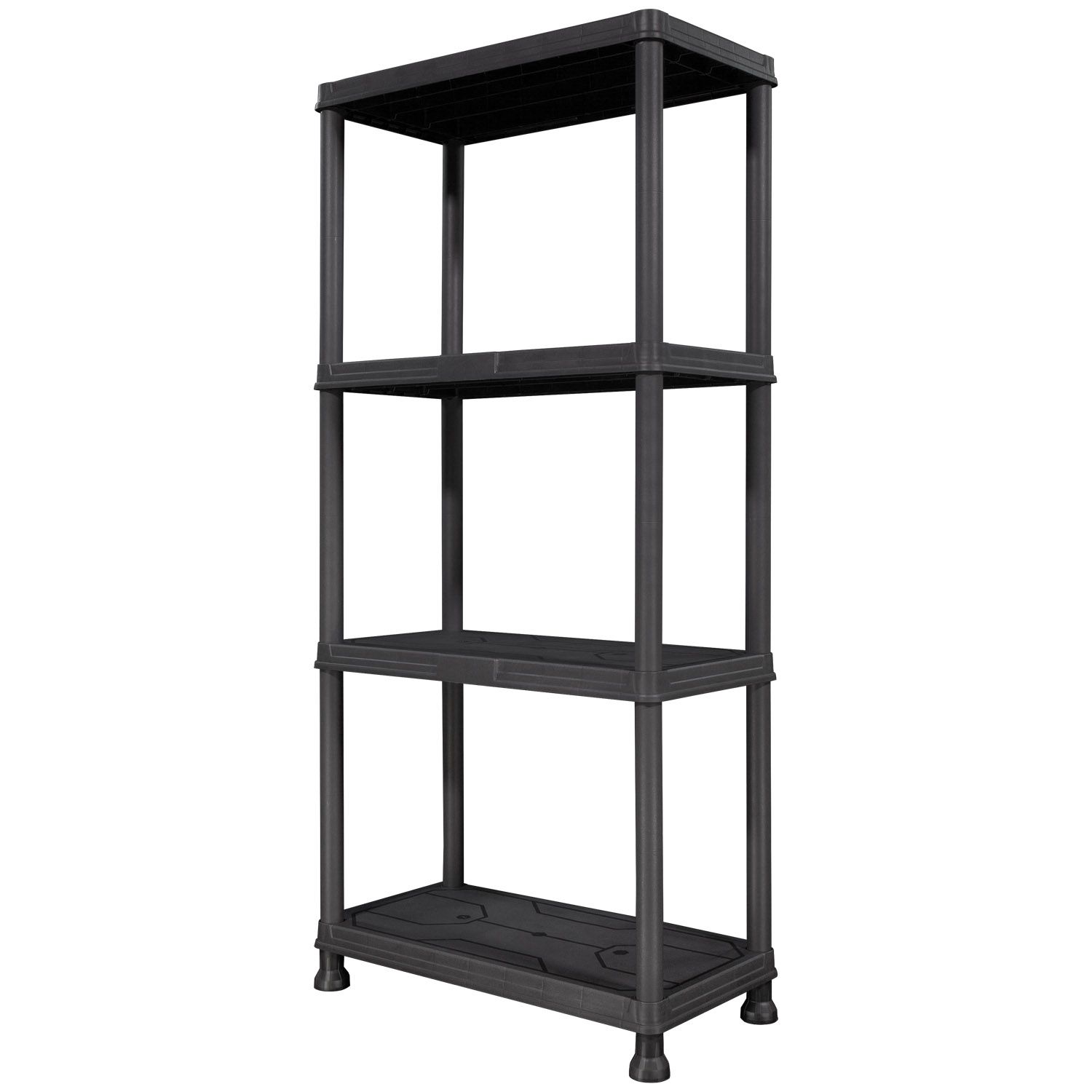 Fixkraft Kunststoffregal 135x60x30 cm, 4 Böden, Regalsystem, Ablageregal, Steckregal, Lagerregal, Aufbewahrungsregal, robust, stabil