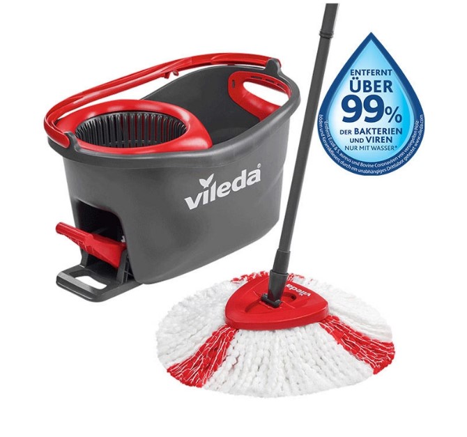 Vileda Turbo EasyWring & Clean Wischmop Komplett Set, 4-teilig