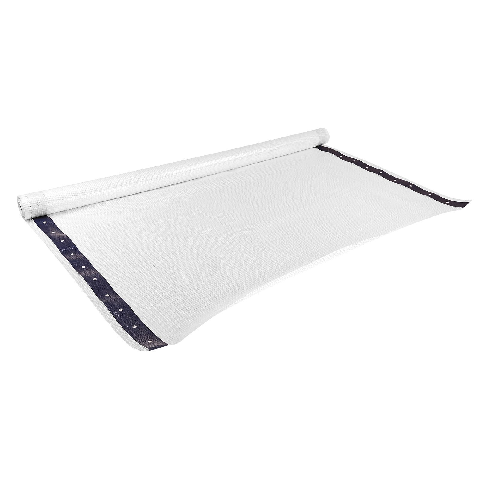 Gitterplane transparent 2x20 m, 180 g/m², UV-beständige Abdeckplane, Gewebeplane, Gewächshausfolie, reißfest
