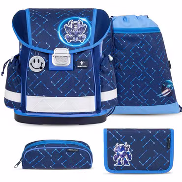 BELMIL Schulranzen Set Classy Navy Blue Tech