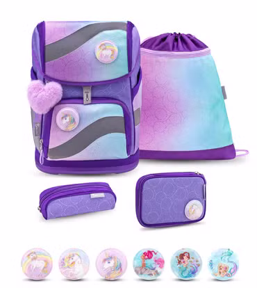 BELMIL Schulranzen Set Smarty Wonder 2 inkl. Patch Set 6 Stück