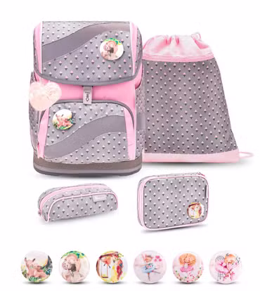 BELMIL Schulranzen Set Smarty Favourite Pet 2 inkl. Patch Set 6 Stück