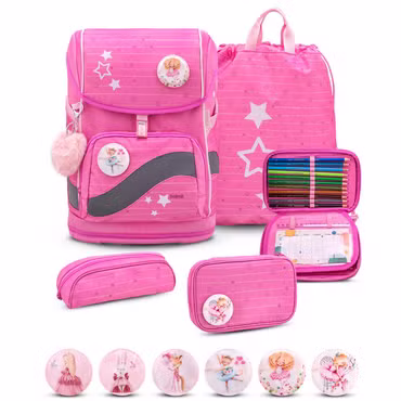 Belmil Smarty Plus Premium Schulranzen Set 5-teilig "Candy"
