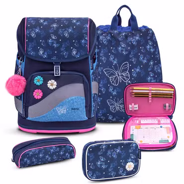 Belmil Smarty Plus Premium Schulranzen Set 4-teilig "Sapphire"