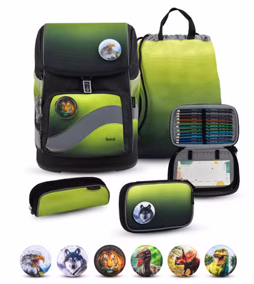Belmil Smarty Plus 5-teilig Black Green inkl. 6 Patches