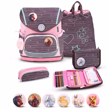Belmil Compact Plus Premium Schulranzen Set 5-teilig "Mint"