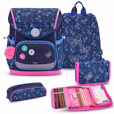 Belmil Compact Plus Premium Schulranzen Set 4-teilig "Sapphire"