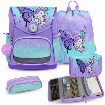 Belmil Compact Plus Premium Schulranzen Set 4-teilig "Serenity"