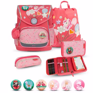Belmil Compact Plus Premium Schulranzen Set 5-teilig "Rose Quartz"