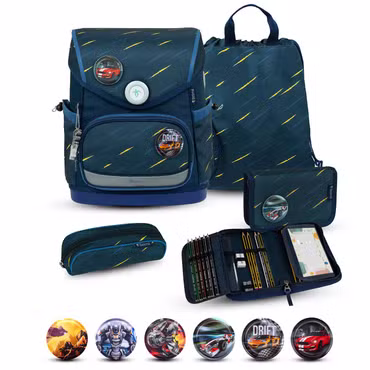 Belmil Compact Plus Premium Schulranzen Set 5-teilig "Orion Blue"