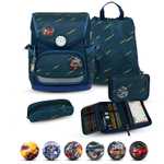 Belmil Compact Plus Premium Schulranzen Set 5-teilig "Orion Blue"