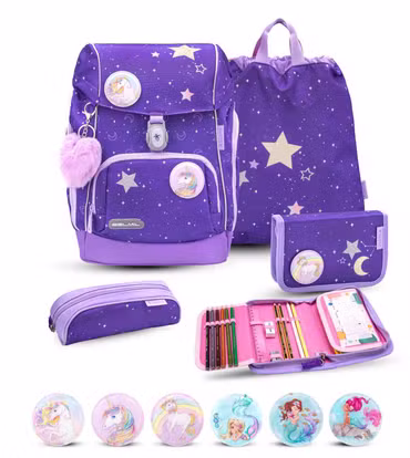 Belmil Comfy Plus Premium Schulranzen Set 5-teilig "Dahlia"