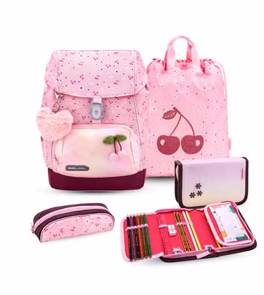 Belmil Comfy Plus Premium Schulranzen Set 4-teilig "Cherry Blossom"