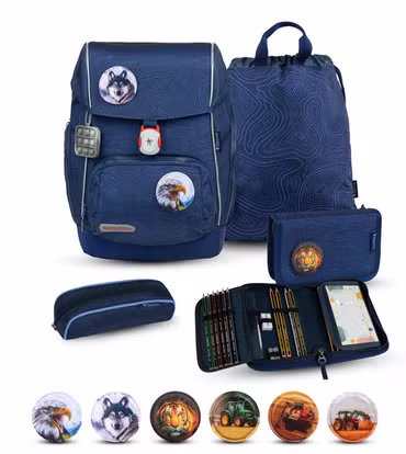 Belmil Comfy Plus Premium Schulranzen Set 5-teilig "Topographic"