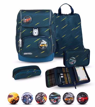 Belmil Comfy Plus Premium Schulranzen Set 5-teilig "Orion Blue"