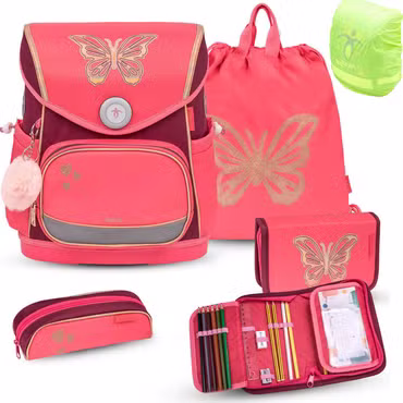 Belmil Premium Compact Plus 4-teilig Coral mit Regenschutz