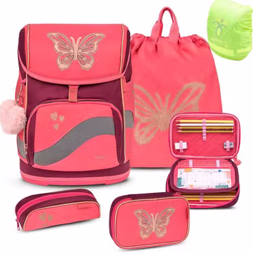 Belmil Smarty Plus 4-teilig Coral mit Regenschutz