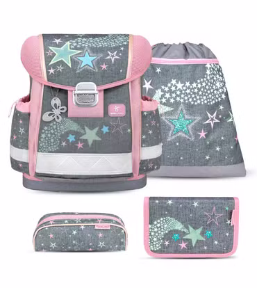 Belmil Classy ergonomisches Schulranzen-Set 4-teilig "Shine Bright" mit Brustgurt