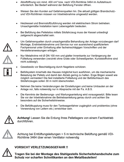 Warn- und Sicherheitshinweise Pelletsilo ABS Stahlgestell_2