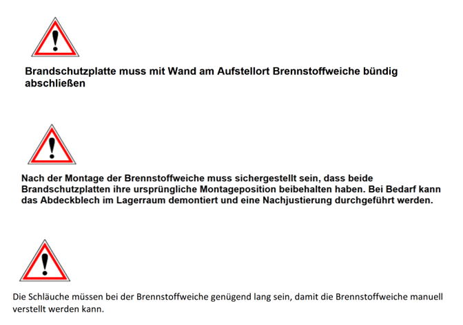 Warn- und Sicherheitshinweise Umschalteinheit Einbau