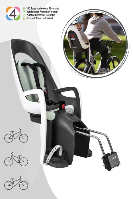 Hamax Caress Fahrradkindersitz mit abschließbare Rahmenbefestigung