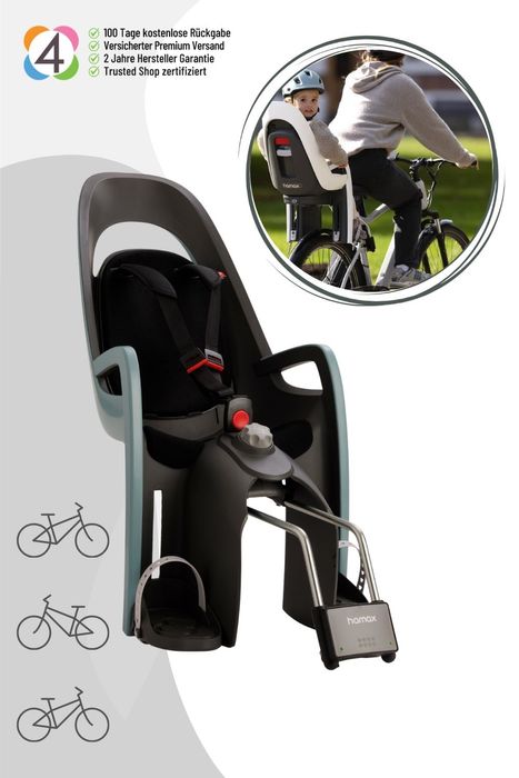 Hamax Caress Fahrradkindersitz mit abschließbare Rahmenbefestigung