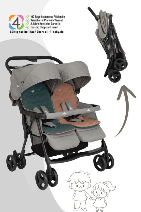 Joie Aire Twin Zwillingswagen / Geschwisterwagen