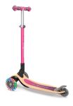 Globber Primo Foldable Scooter Wood Holzdeck mit Leuchtrollen / 3 Wheels-Scooter *Sonderpreis*