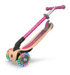 Globber Primo Foldable Scooter Wood Holzdeck mit Leuchtrollen / 3 Wheels-Scooter *Sonderpreis*