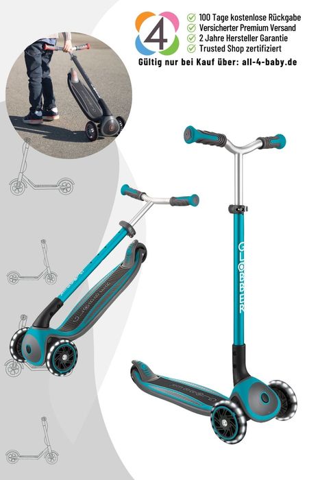 Globber Master Lights  3-Wheels-Scooter mit leuchtenden Vorderräder