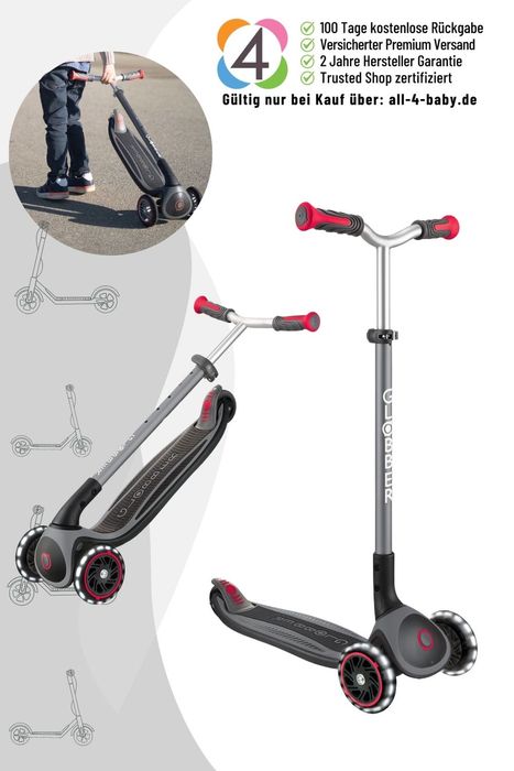 Globber Master Lights  3-Wheels-Scooter mit leuchtenden Vorderräder