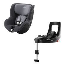 Britax Römer DUALFIX 3 i-SIZE Reboard Kindersitz inkl. Isofix Flex Base iSense - 61 cm - 105 cm, Alter: ca. 3 Monate bis ca. 4 Jahre