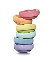 Stapelstein 6er Set Rainbow Pastel (light violet/light blue/mint/light yellow/light orange/light red)