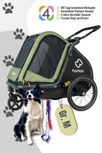 Hamax Pluto M Hundeanhänger - Farbe: Green/Black