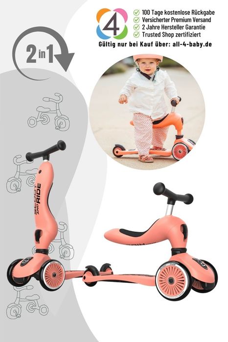 Scoot and Ride Highwaykick 1 - Rutscherfahrzeug und Scooter in einem!