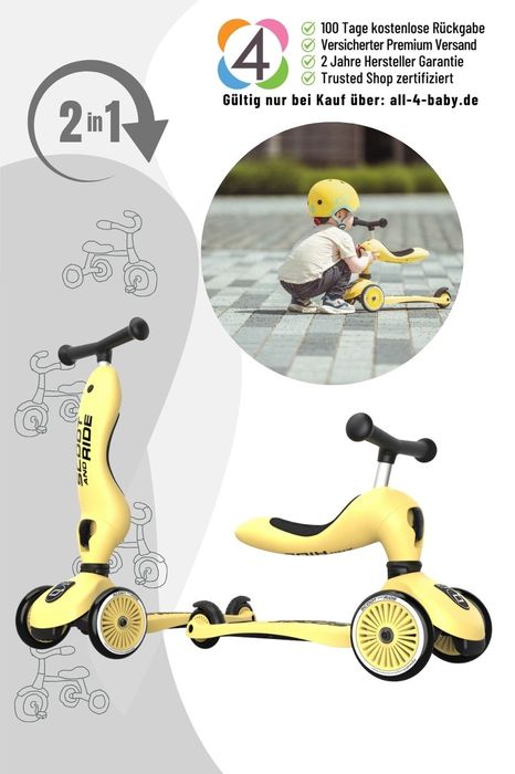 Scoot and Ride Highwaykick 1 - Rutscherfahrzeug und Scooter in einem!